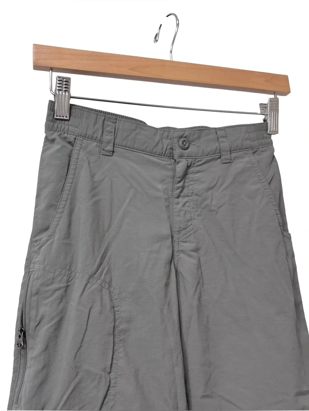 Columbia Youth Boys Omni‎ Shade Silver Ridge IV convertible pants city grey Sz 8